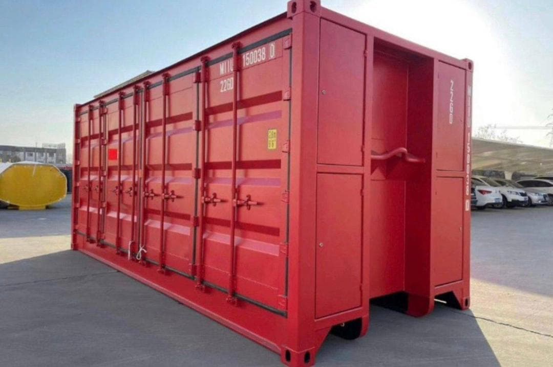 New 20 'Red Side Opening Container